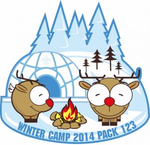 Winter Camp Deer Embroidered Patch Design Idea