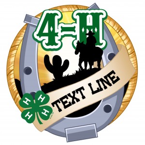 4-H Cowboy and Horse Embroidered Patch Design Idea