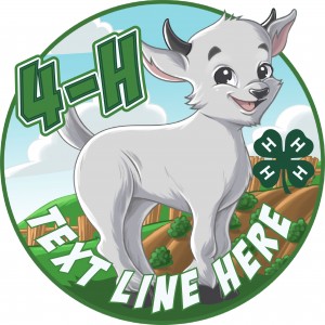 4-H Goat on a Farm Embroidered Patch Design Idea