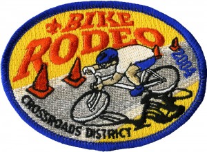 Bike Rodeo Embroidered Patch Design Idea