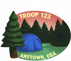 Camping  Embroidered Patch Design Idea