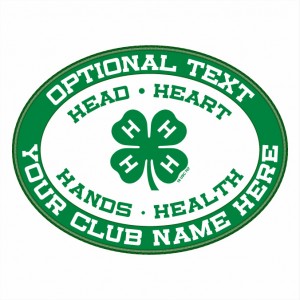 4-H Head Heart Hands Health Embroidered Patch Design Idea