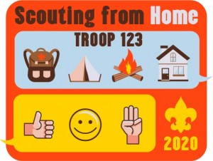 Scouting From Home Instant Message Embroidered Patch Design Idea