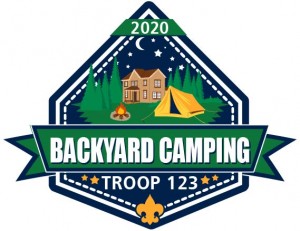 Scouting From Home Backyard Camping Embroidered Patch Design Idea