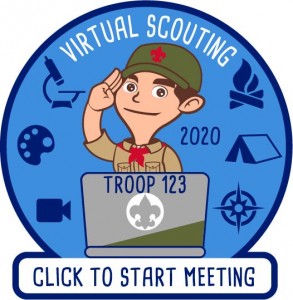 Virtual Scouting Meeting Embroidered Patch Design Idea