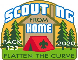 Scouting From Home Camping Embroidered Patch Design Idea