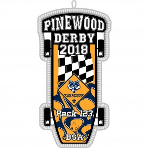 Pinewood Derby Embroidered Patch Design Idea