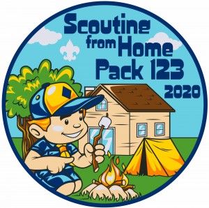 Scouting from Home Campout Embroidered Patch Design Idea