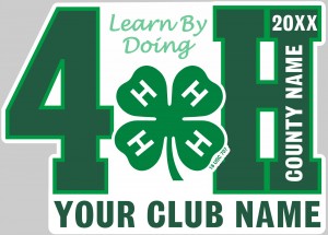 4-H Letters Embroidered Patch Design Idea