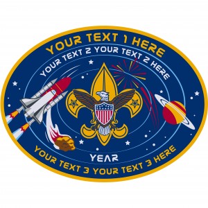 Space Journey Embroidered Patch Design Idea