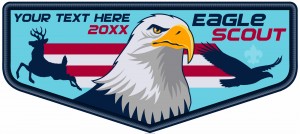 Eagle Scout 2 Embroidered Patch Design Idea
