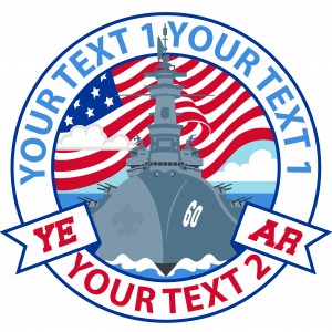 USS Alabama Overnighter Embroidered Patch Design Idea