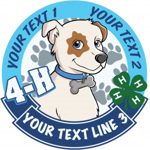 4-H Dog Program Embroidered Patch Design Idea