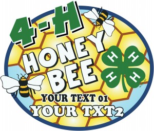 4-H Honey Bee Embroidered Patch Design Idea