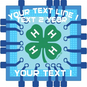4-H Power Chip Embroidered Patch Design Idea