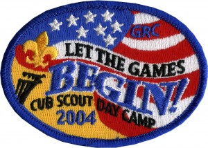 Day Camp Games Embroidered Patch Design Idea