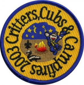 Critter Campout Embroidered Patch Design Idea