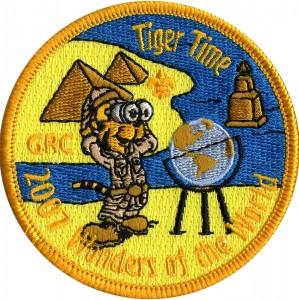 Tiger Travels Embroidered Patch Design Idea