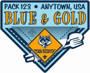 Blue and Gold Napkin Embroidered Patch Design Idea