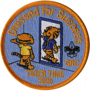 Sharp Dressed Tiger Embroidered Patch Design Idea