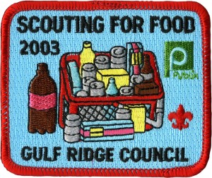 Food Drive Embroidered Patch Design Idea