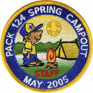 Spring Campout Embroidered Patch Design Idea