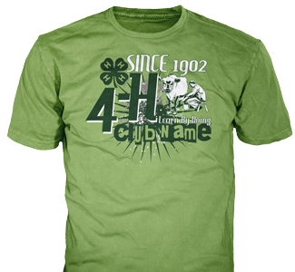 4-H Club stock design SP2988 on lime t-shirts