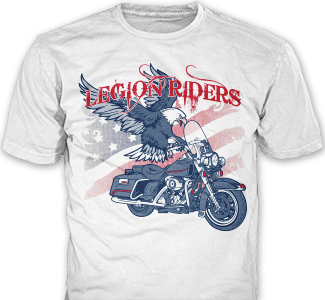 American Legion Riders t-shirt design idea SP4739 on white t-shirts