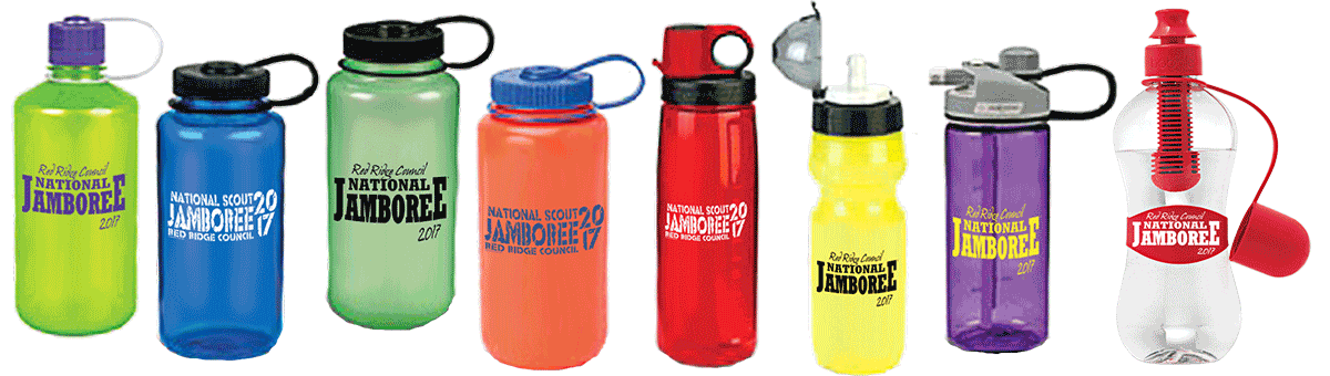 Custom jamboree plastic water bottles from classB