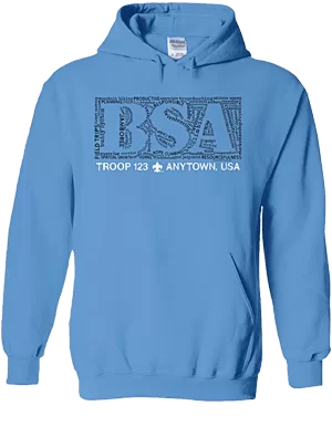 B176 Hooded Sweatshirt design example