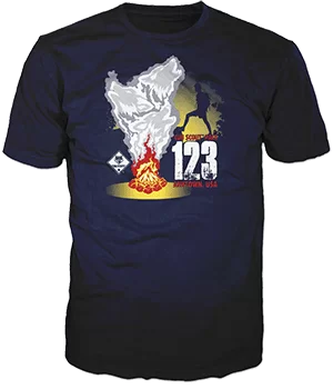 Cub Scout pack design on a B110 100% cotton t-shirt