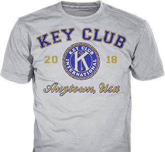 Key Club t-shirt design idea SP2267 on heather blue