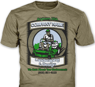Lawn Care t-shirt design idea SP2986 on chestnut t-shirts