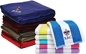 custom printed towels and blankets for boy scout camps