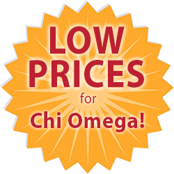 low prices for Chi Omega t-shirts medallion