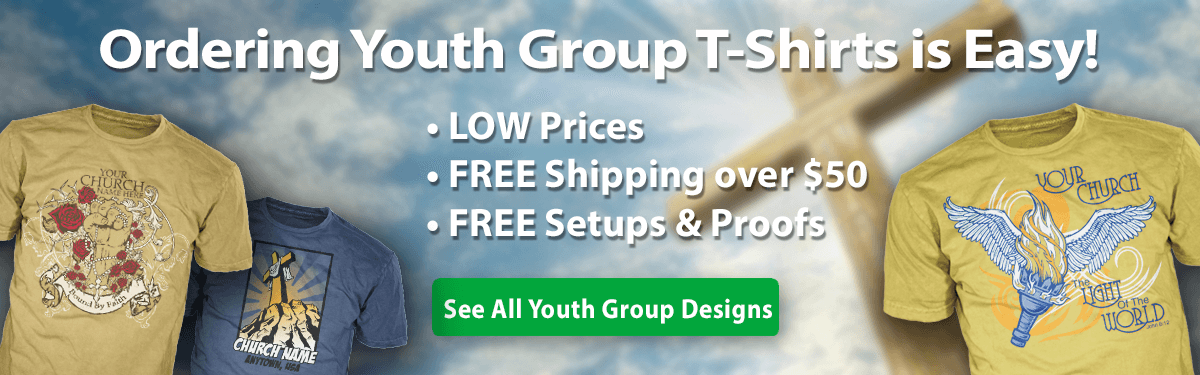 Christian Youth custom t-shirts ordering is easy • low prices • free shipping