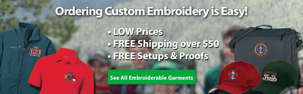 Custom embroidery ordering is easy low prices free shipping