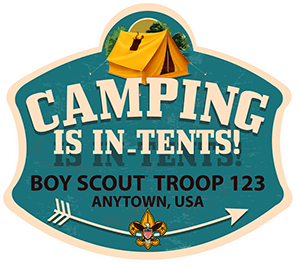 Camping is In-Tents Troop Trailer Graphic