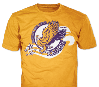 Class of 2019 Eagles t-shirt design idea SP2884 on Gold t-shirts