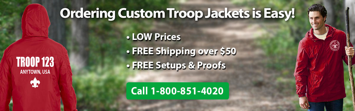 ClassB custom printed troop jackets