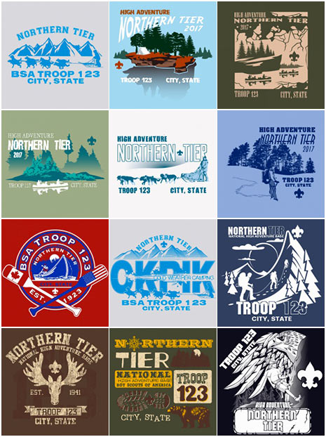 custom BSA Northern Tier t-shirt-designs