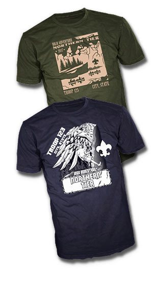 Custom boy scout Northern Tier t-shirt designs