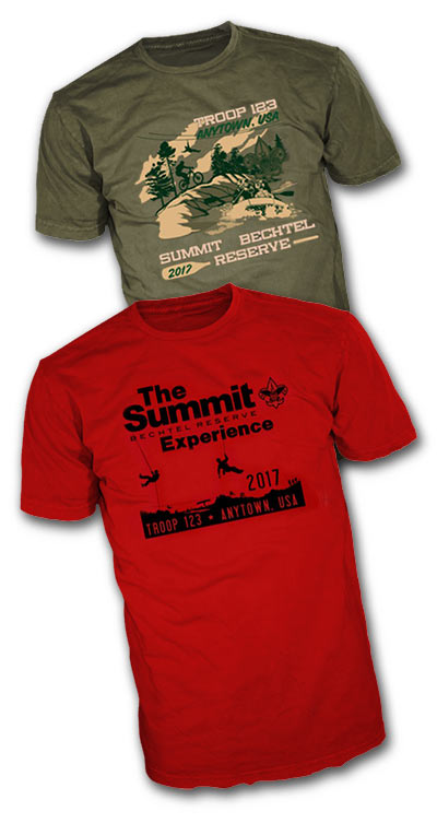 Custom boy scout Summit Bechtel Reserve t-shirt designs