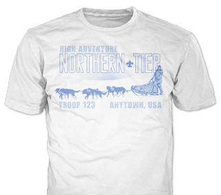 Northern Tier Adventure Custom T-shirt Design SP5353 on White Color