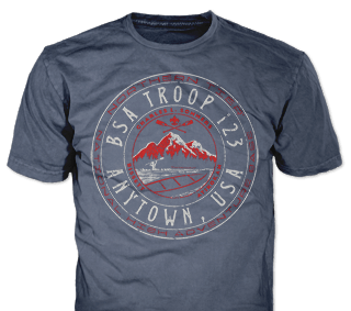 Northern Tier Adventure Custom T-shirt Design SP5311 on Heather Navy Color