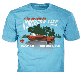 Northern Tier Adventure custom t-shirt design