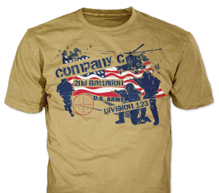 U.S. Army custom t-shirt design
