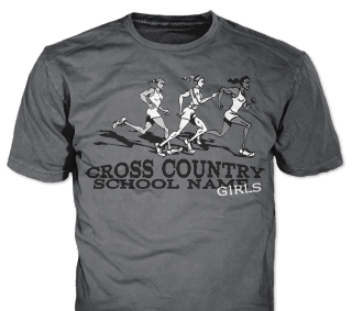 Cross Country t-shirt design template
