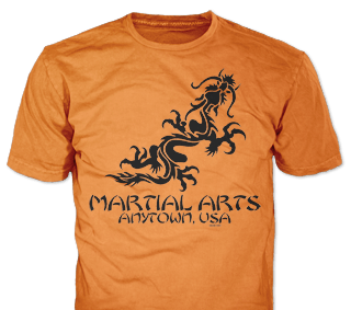 Martial Arts Team custom t-shirt design
