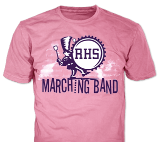 school marching band t-shirt design idea SP2048 on pink t-shirts